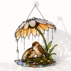 Sparrow & Daisy Umbrella Holographic Acrylic Suncatcher