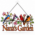 Personalized Nana's Garden Birds Holographic Acrylic Suncatcher