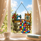 Personalized Sewing Room Quilt Holographic Acrylic Suncatcher