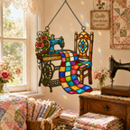 Personalized Sewing Room Quilt Holographic Acrylic Suncatcher