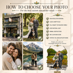 Custom Couple Photo Portrait Acrylic Suncatcher