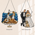 Custom Couple Photo Portrait Acrylic Suncatcher