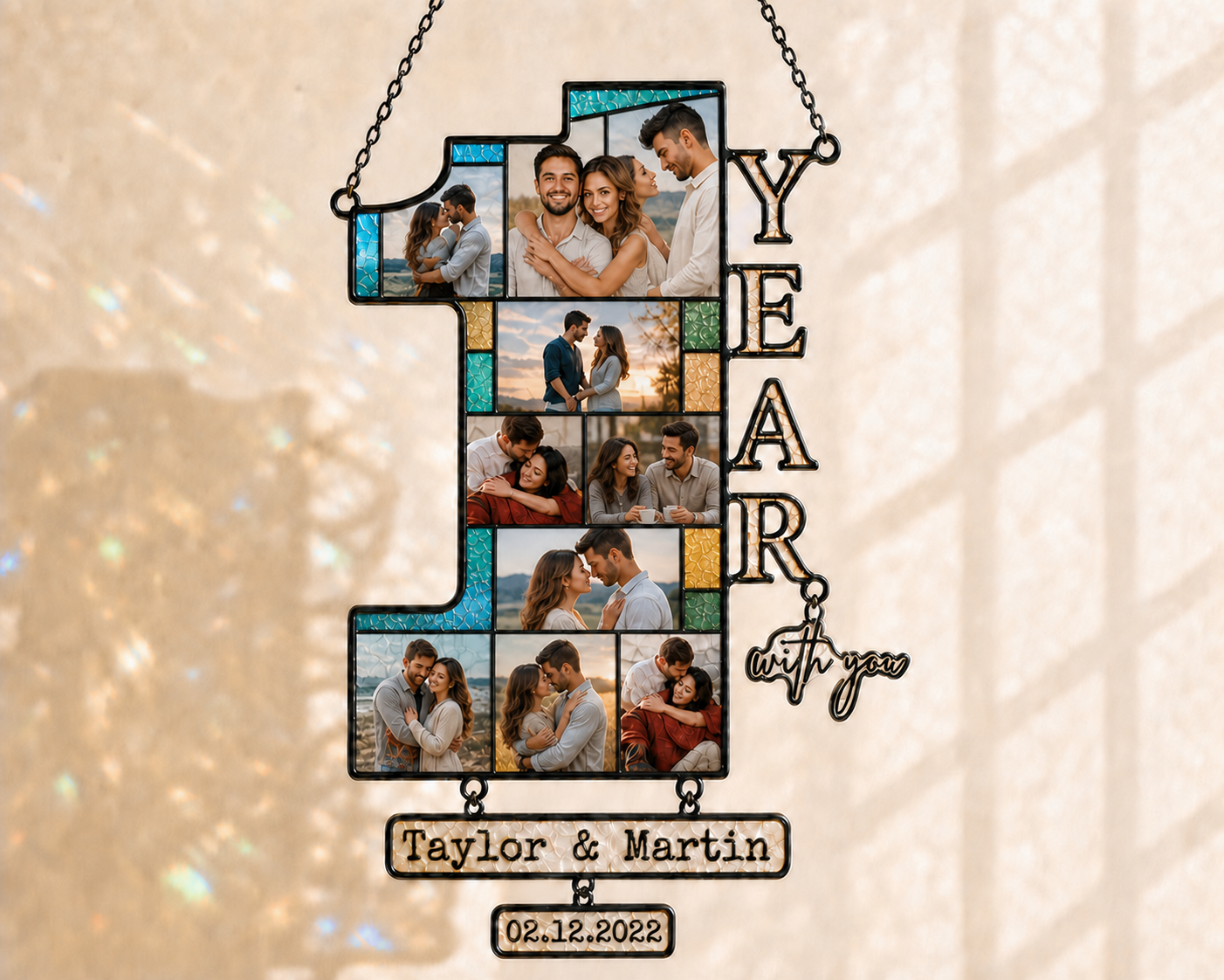 Personalized One Year Anniversary Gift For Couple