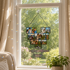 Custom Heart Photo Collage Acrylic Suncatcher