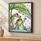 Personalized Until We Croak Frog Couple Canvas Wall Art