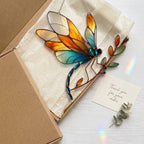 Dragonfly Suncatcher Acrylic Stained Glass Window Hanging