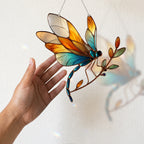 Dragonfly Suncatcher Acrylic Stained Glass Window Hanging