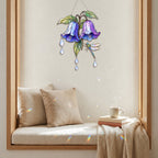 Flower Dragonfly Suncatcher Acrylic Stained Glass Window Hanging