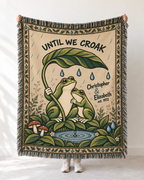 Frog Couple Woven Blanket