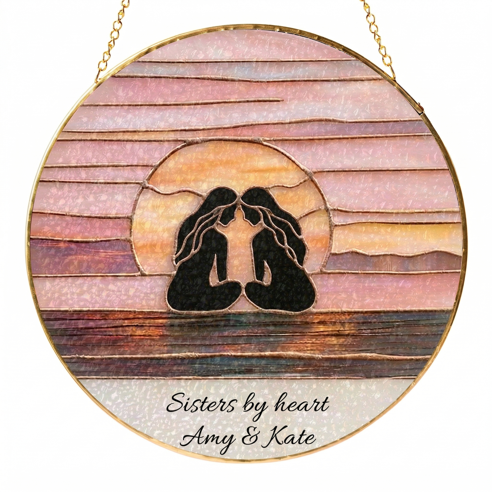 Personalized Mother’s Day Suncatcher Gift, Custom Name Mom Sun Catcher Window Hanging Ornament, Family Love Silhouette Art, Gift for Mom Grandma from Kids