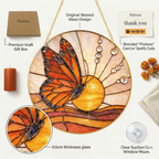 Butterfly Stained Glass Suncatcher - Fire & Bloom