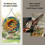 Sunflower Stained Glass Suncatcher Window Hanging