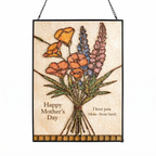 Custom Birth Flower Glass Suncatcher