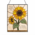 Custom Birth Flower Glass Suncatcher