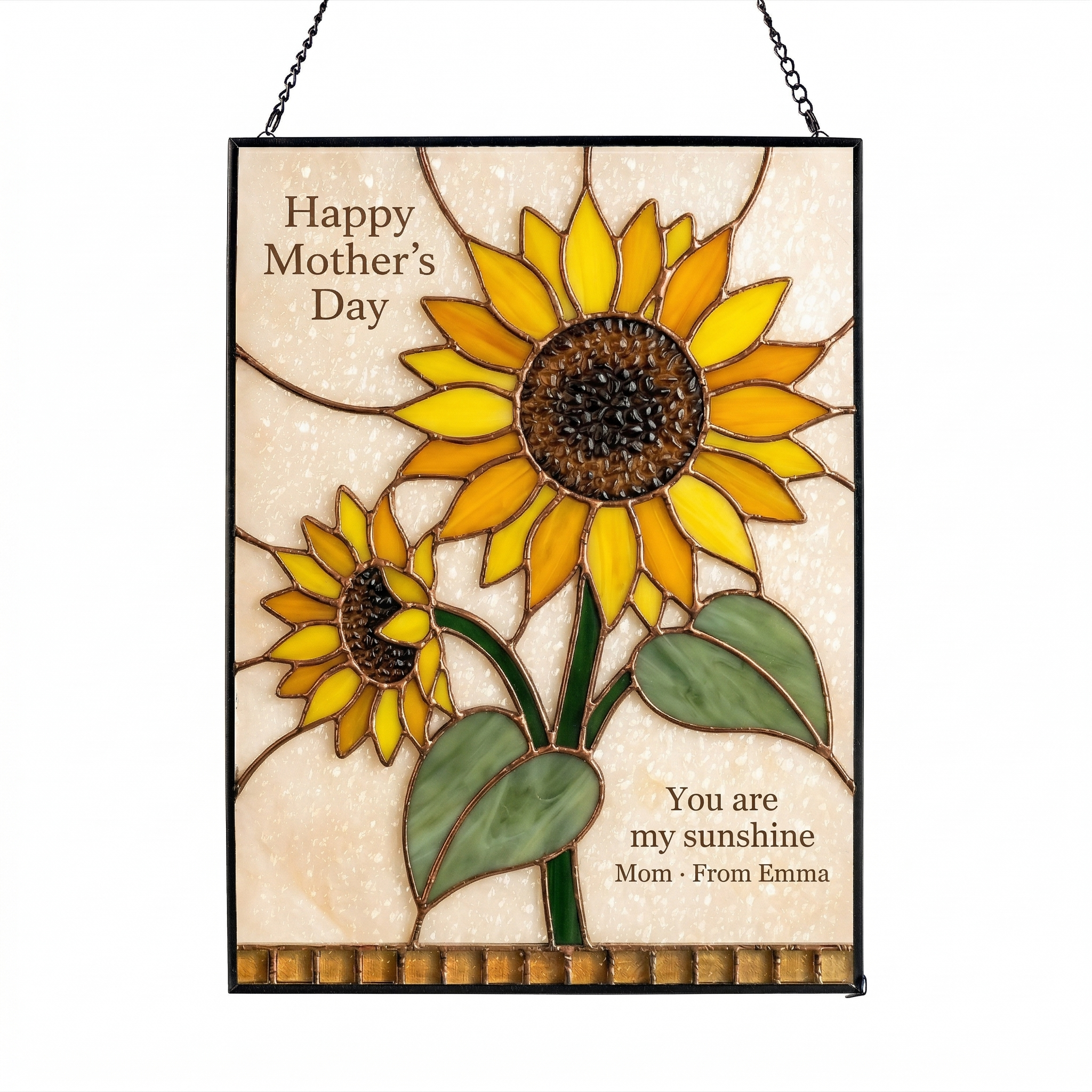 Custom Birth Flower Glass Suncatcher