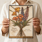 Custom Birth Flower Glass Suncatcher