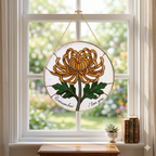 Custom Flower Name Stained Glass Suncatcher