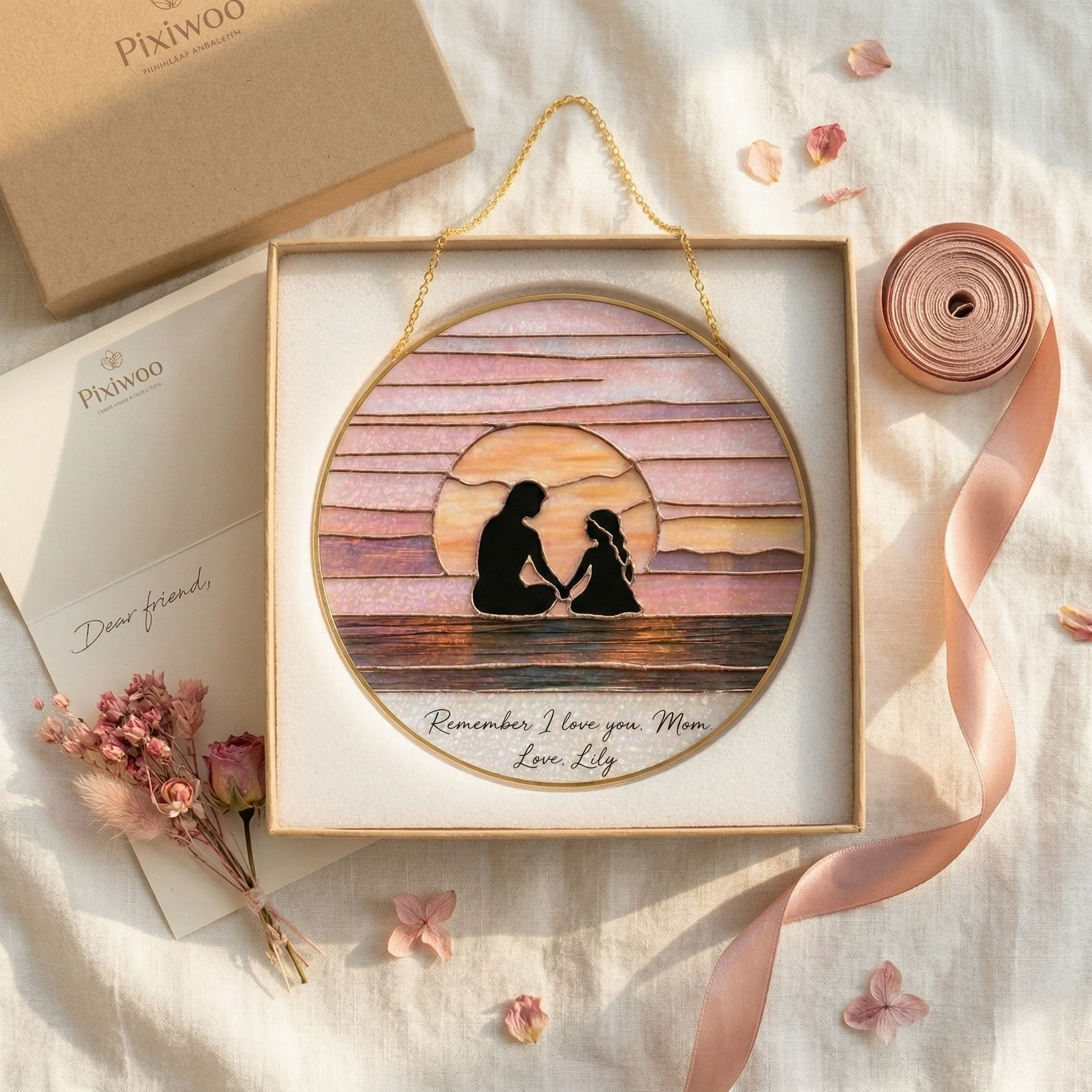 Personalized Mother’s Day Suncatcher Gift, Custom Name Mom Sun