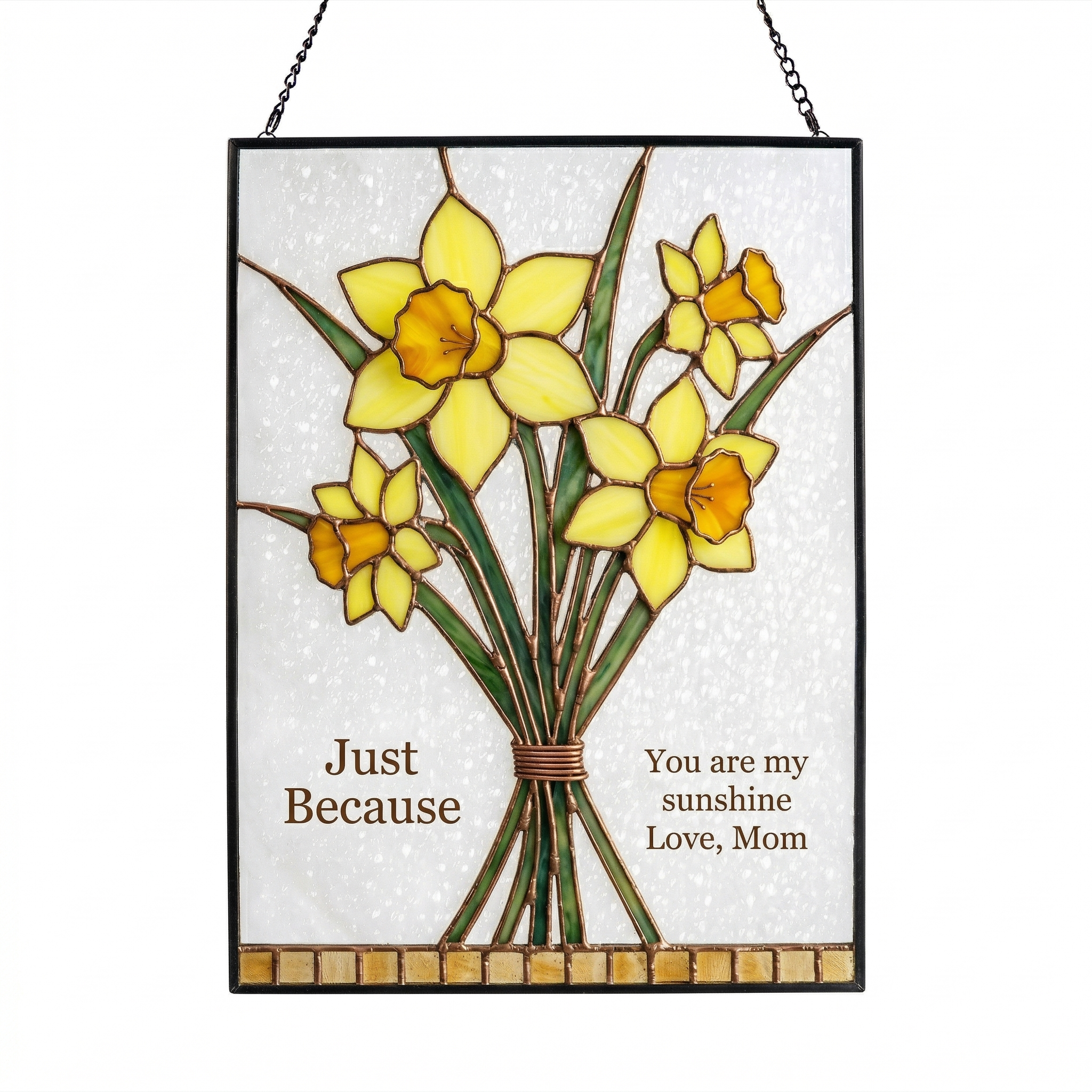 Custom Birth Flower Glass Suncatcher