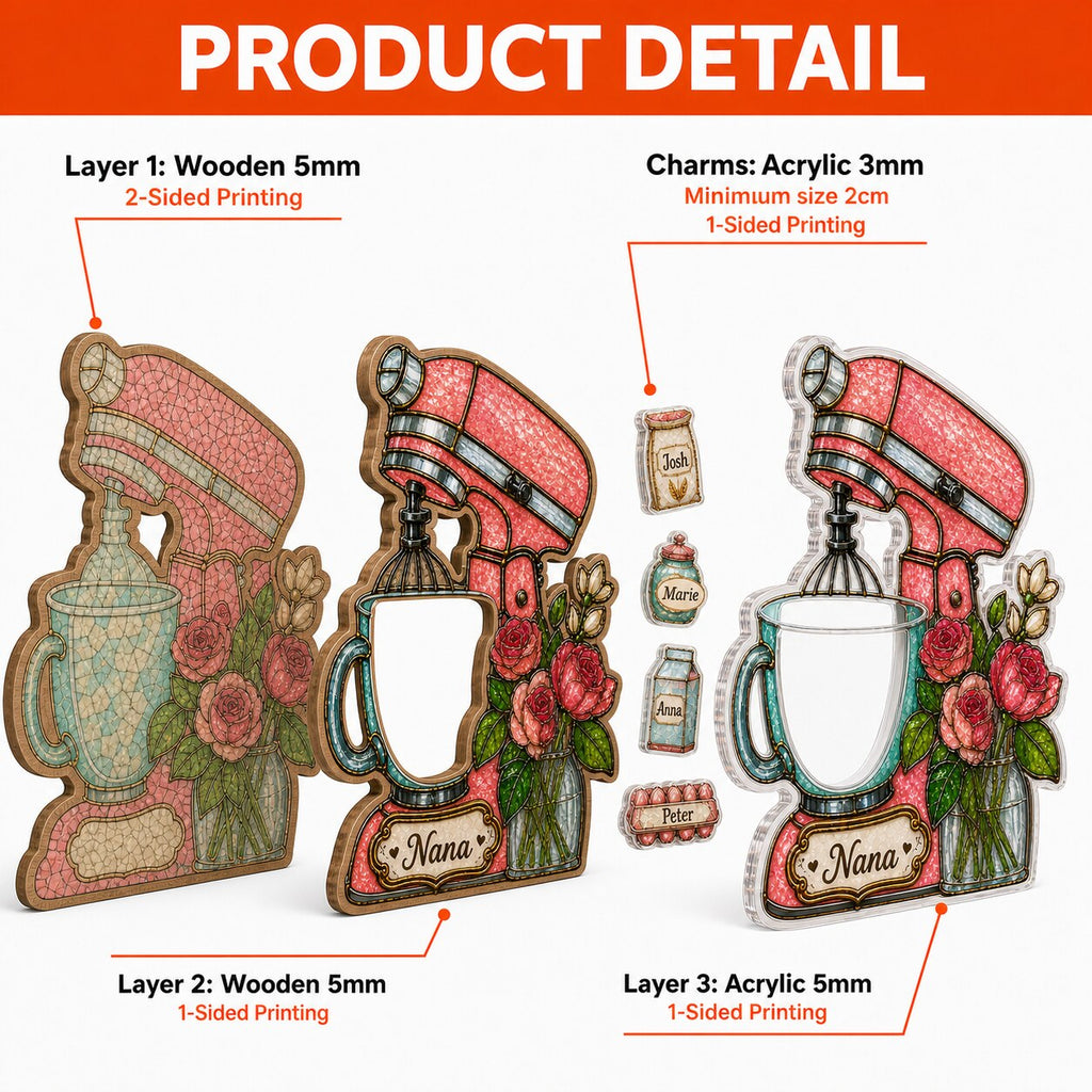 Personalized Stand Mixer Shaker Desk Name Sign