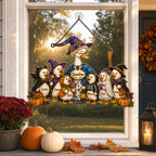Personalized Grandma Goose & Grandkids Halloween Holographic Acrylic Suncatcher