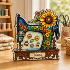 Personalized Sewing Machine Shaker Desk Name Sign