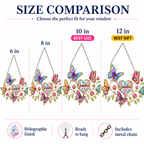 Personalized Grandma Butterfly & Heart Holographic Acrylic Suncatcher