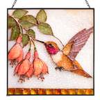 Hummingbird & Sunflower Suncatcher - Fire & Bloom