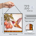 Hummingbird & Sunflower Suncatcher - Fire & Bloom