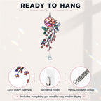 Ready to hang hummingbird holographic acrylic suncatcher with hook and hanging chain