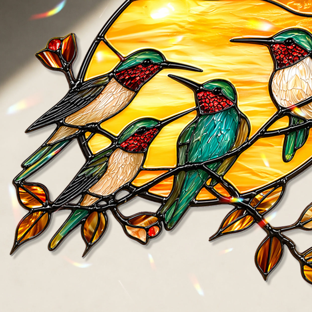 Hummingbird Sun Catcher Decor for Window Garden Patio
