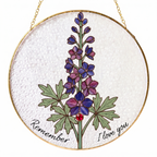 Custom Flower Name Stained Glass Suncatcher