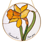 Custom Flower Name Stained Glass Suncatcher