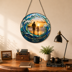 Personalized Dad Suncatcher with Photo - Father's Day Gift from Daughter