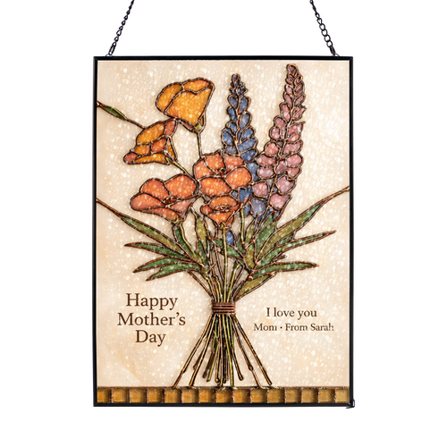 Custom Birth Flower Glass Suncatcher