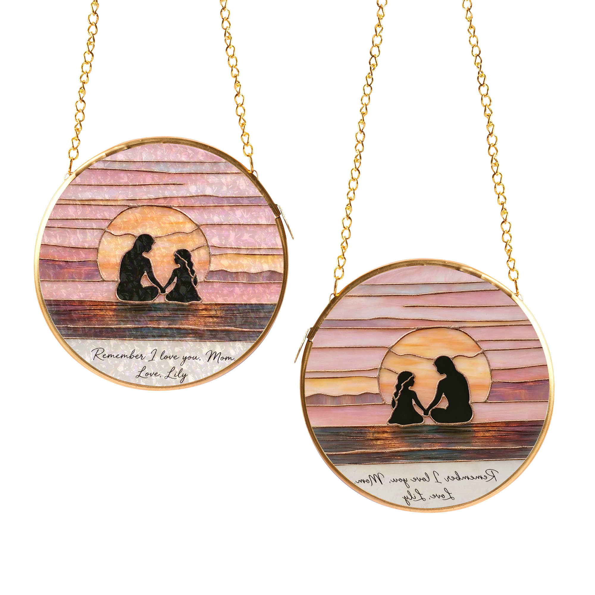 Personalized Mother’s Day Suncatcher Gift, Custom Name Mom Sun Catcher Window Hanging Ornament, Family Love Silhouette Art, Gift for Mom Grandma from Kids