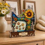 Personalized Sewing Machine Shaker Desk Name Sign
