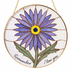 Custom Flower Name Stained Glass Suncatcher