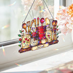 Personalized Kitchen Utensil Jars Holographic Acrylic Suncatcher