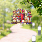 Personalized Kitchen Utensil Jars Holographic Acrylic Suncatcher