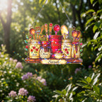 Personalized Kitchen Utensil Jars Holographic Acrylic Suncatcher