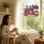 Personalized Grandma Vintage Kitchen Holographic Acrylic Suncatcher