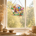 Personalized Grandma Sewing Basket Holographic Acrylic Suncatcher