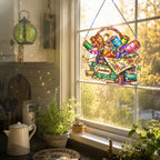 Personalized Grandma Sewing Basket Holographic Acrylic Suncatcher