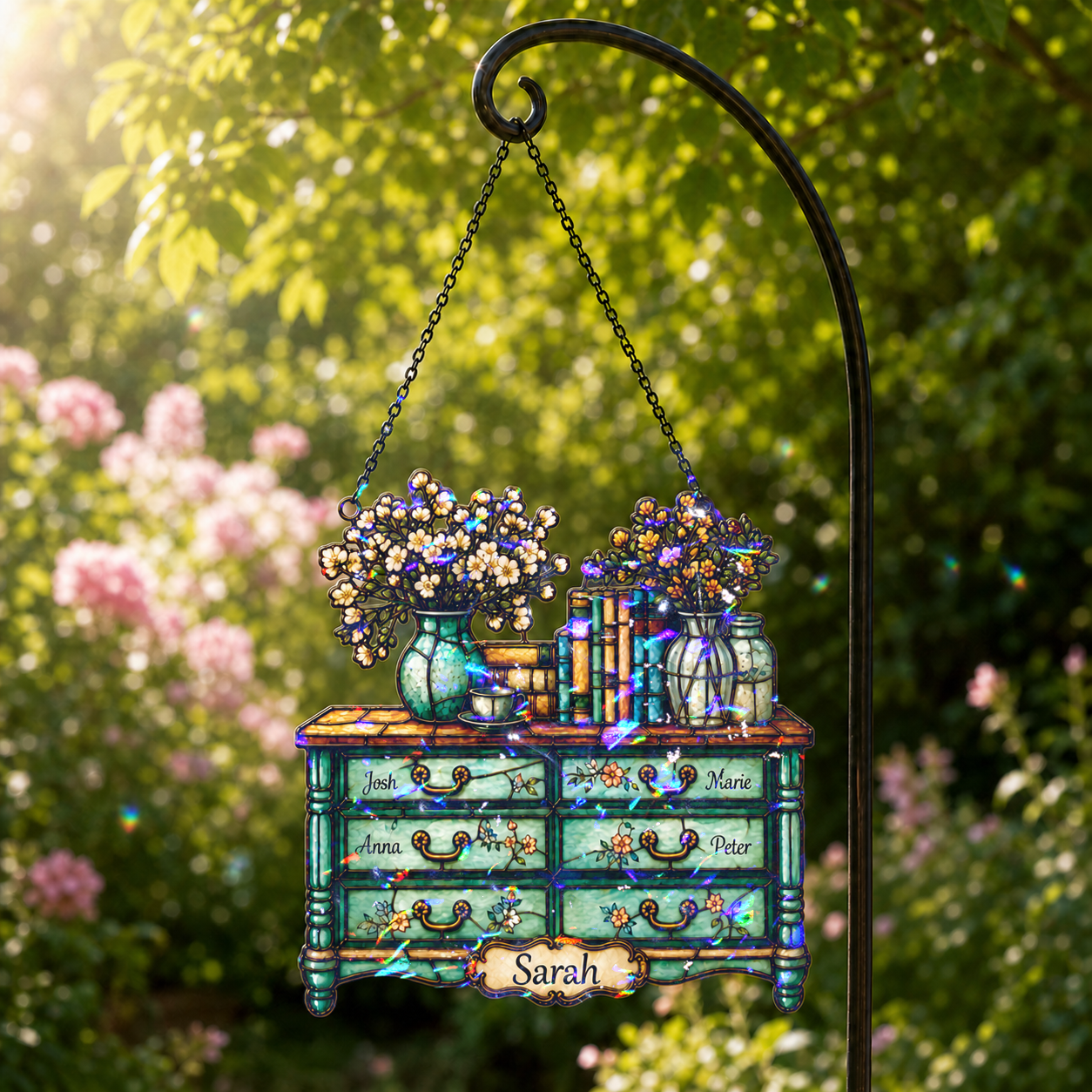 Personalized Vintage Dresser Holographic Acrylic Suncatcher