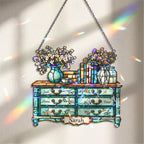 Personalized Vintage Dresser Holographic Acrylic Suncatcher