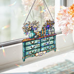 Personalized Vintage Dresser Holographic Acrylic Suncatcher