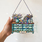 Personalized Vintage Dresser Holographic Acrylic Suncatcher