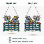 Personalized Vintage Dresser Holographic Acrylic Suncatcher