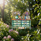 Personalized Vintage Dresser Holographic Acrylic Suncatcher